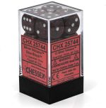 chessex! d6 16mm σετ ζάρια σε block silver volcano