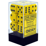chessex! d6 16mm σετ ζάρια σε block yellow&black