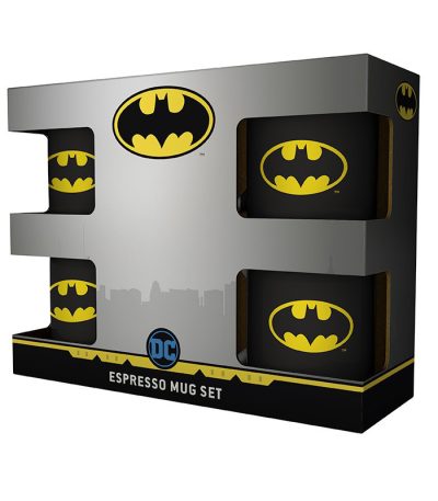 dc comics! set 4 espresso mugs batman