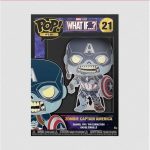 funko pop! pin what if zombie captain america #21 (glows in the dark)