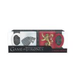 game of thrones! set 2 espresso mugs stark & lannister