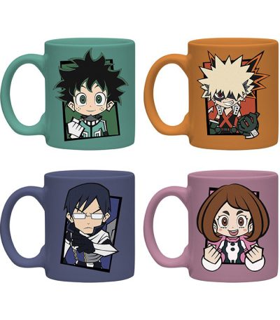 my hero academia! set 4 espresso mugs
