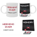 retro gaming mug happy weekend