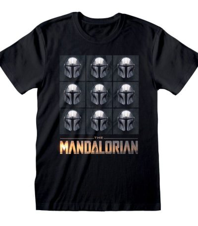 star wars! the mandalorian mando helmets t shirt