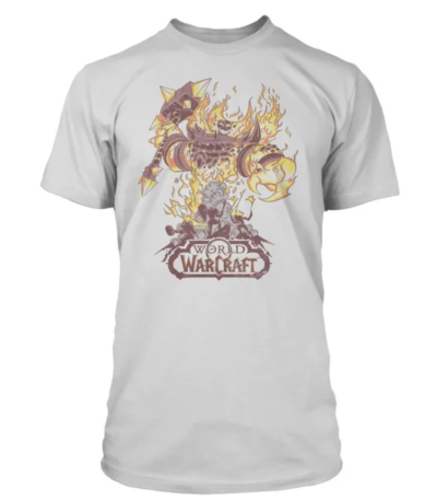 world of warcraft! fire lord premium t shirt