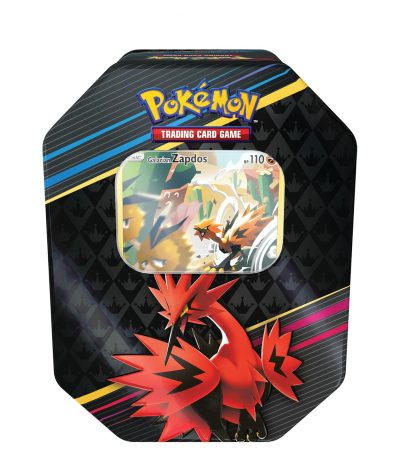 pokemon tcg – crown zenith tin galarian zapdos