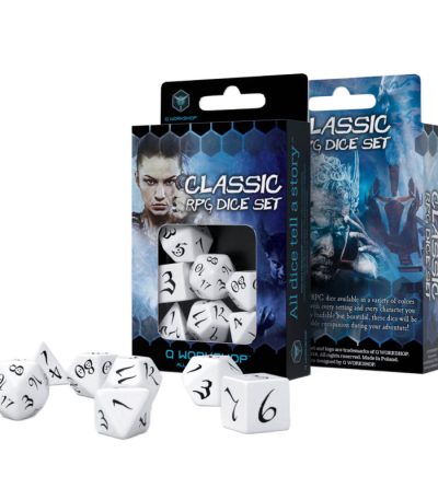 Σετ Ζάρια! classic rpg dice set white & black