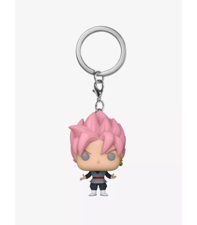 funko pocket pop! keychain dragonball super saiyan rose goku black (glows in the dark)