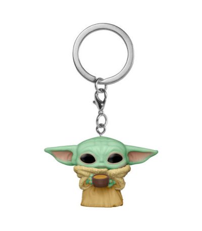 funko pocket pop! keychain star wars the child with cup
