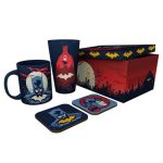 dc comics! Σετ δώρου κούπα – ποτήρι – σουβέρ & συλλεκτικό κουτί the batman (glow in the dark)