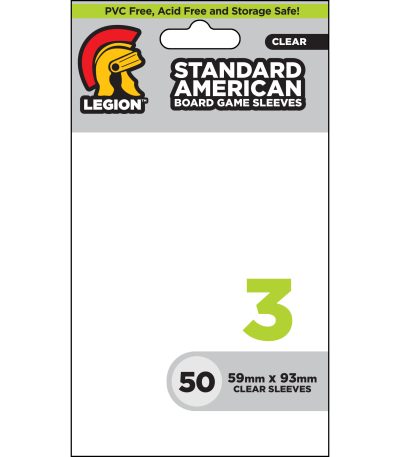legion – standard american board game sleeves clear