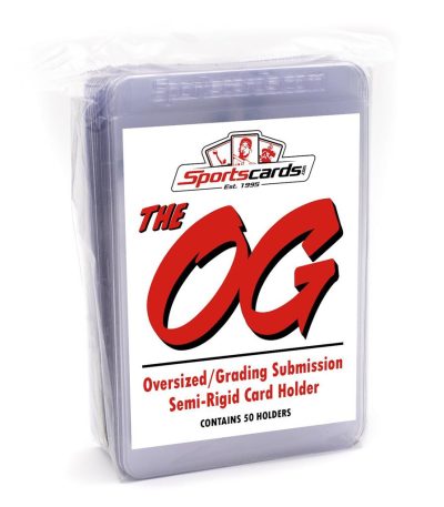 the og top loader – oversized grading semi rigid card holder – 50 pieces