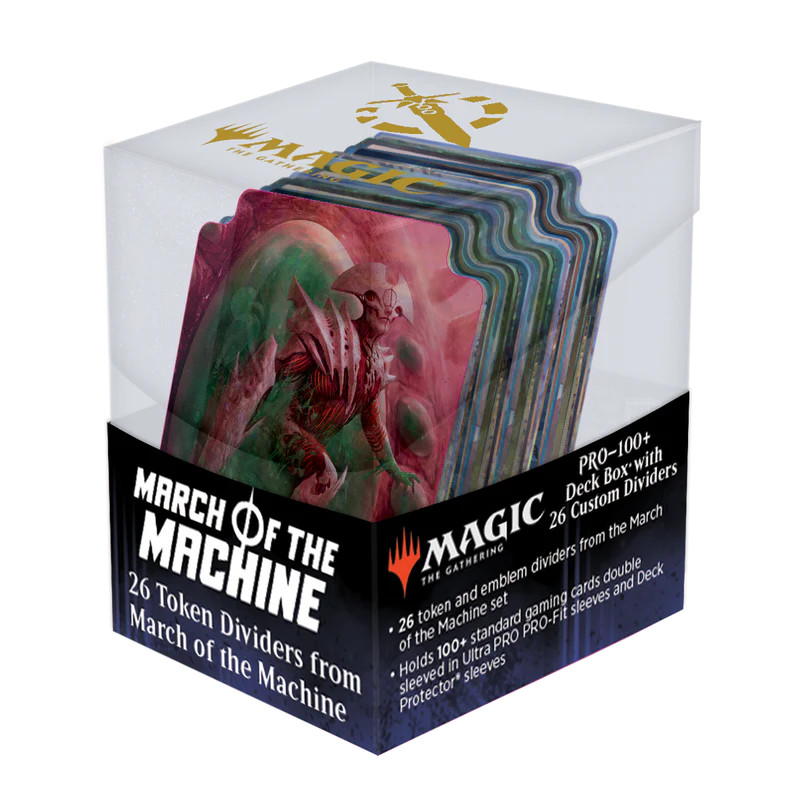ultra pro deck box – magic the gathering – march of the machine clear box + 26 token dividers ultra pro deck box – magic the gathering – march of the machine clear box + 26 token dividers