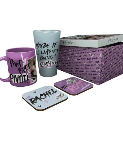 friends gift set κούπα ποτήρι σουβέρ & συλλεκτικό κουτί