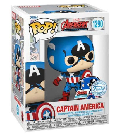 funko pop! marvel avengers captain america with pin (exclusive) #12901