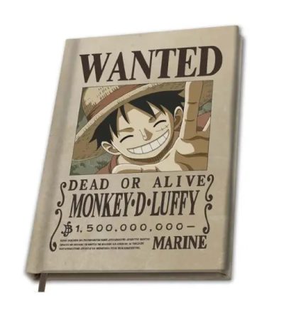 one piece notebook wanted luffy