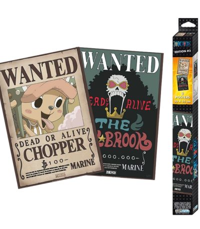 one piece set 2 posters wanted chopper & brook