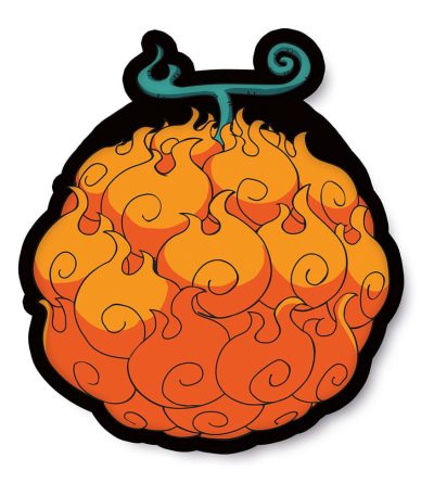 one piece μαξιλάρι devil fruit mera mera no mi 45cm