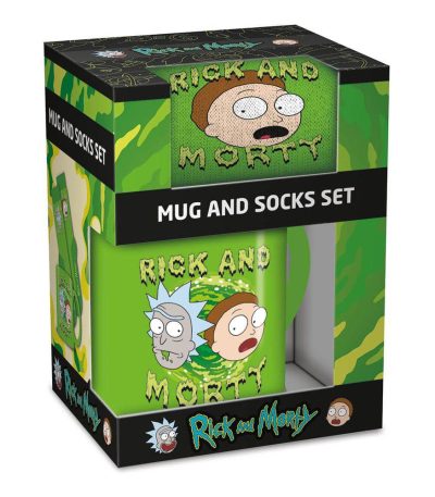 rick and morty mug and socks set1