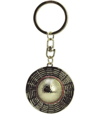 metal 3d keychain one piece gold hat
