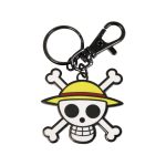 metal 3d keychain one piece skull