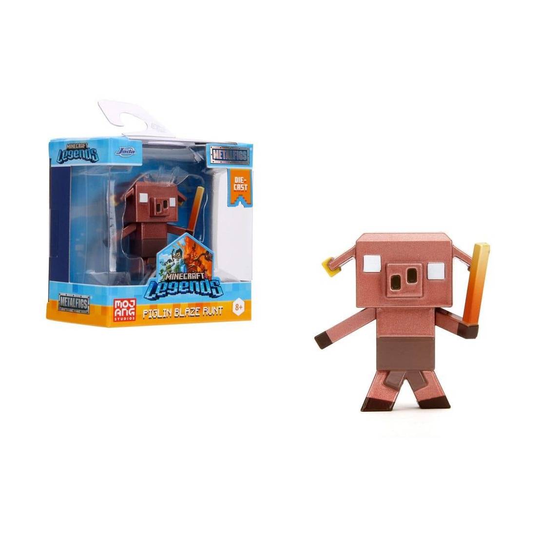 minecraft legends metalfig piglin blaze runt 6,5cm minecraft legends metalfig piglin blaze runt 6,5cm