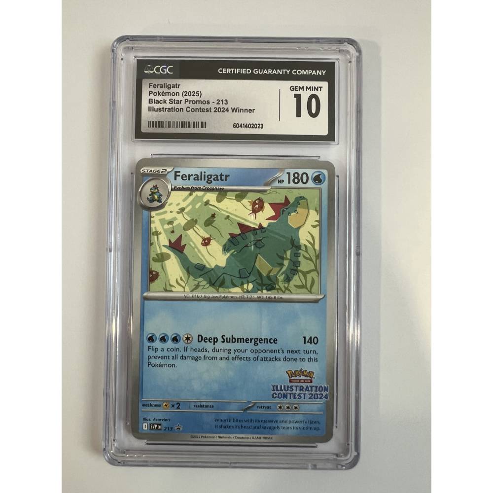 pokemon card graded feraligatr (213) 10 gem mint pokemon card graded feraligatr (213) 10 gem mint