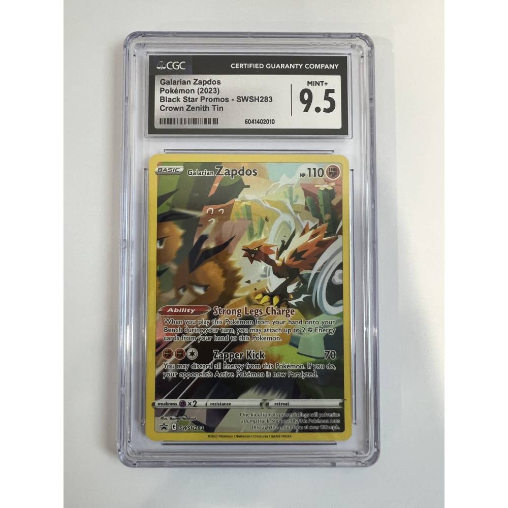 pokemon card graded galarian zapdos (swsh283) 9,5 mint+ pokemon card graded galarian zapdos (swsh283) 9,5 mint+