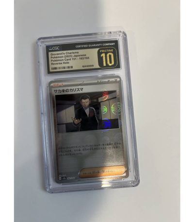 pokemon card graded giovanni's charisma (162 165) 10 pristine