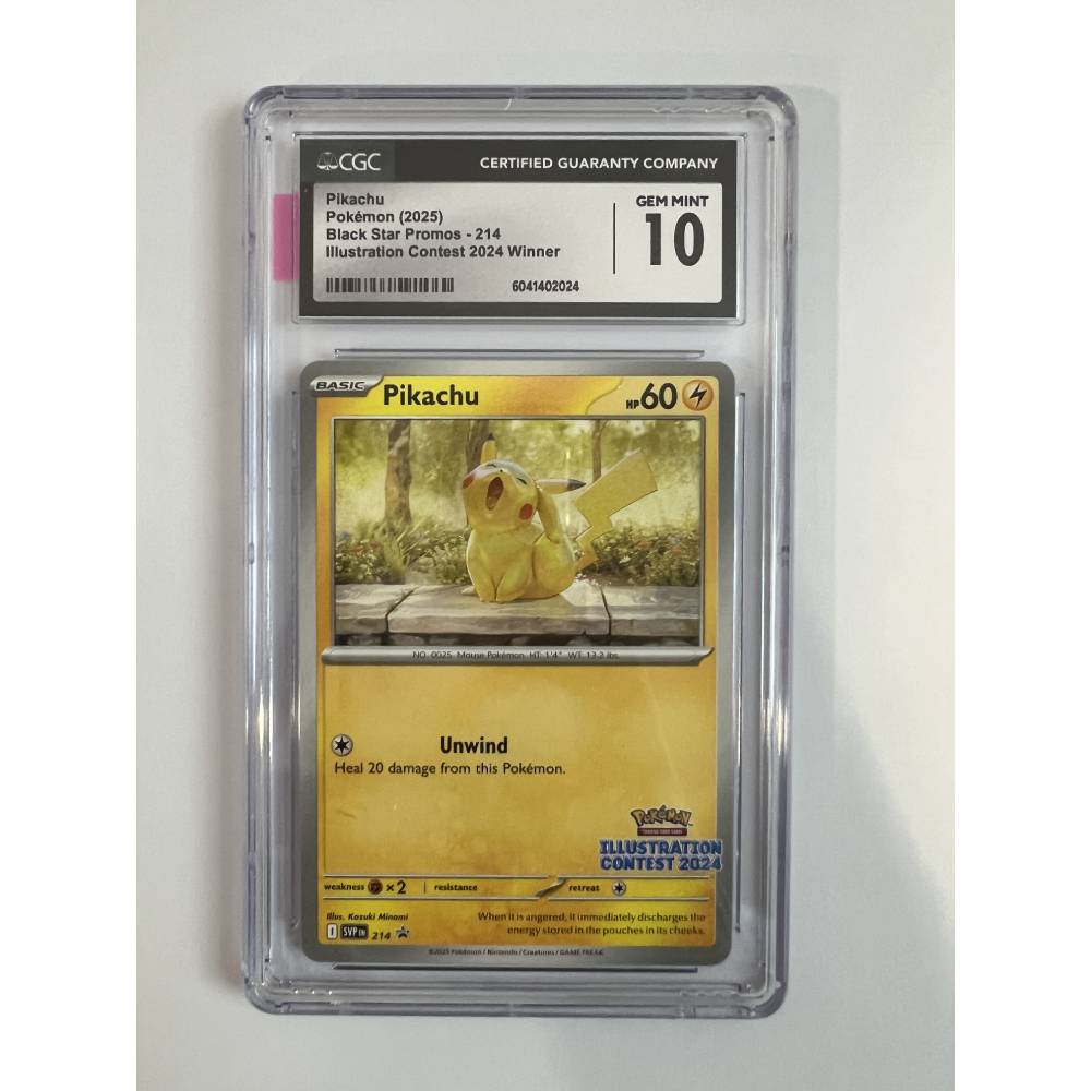 pokemon card graded pikachu (214) 10 gem mint pokemon card graded pikachu (214) 10 gem mint