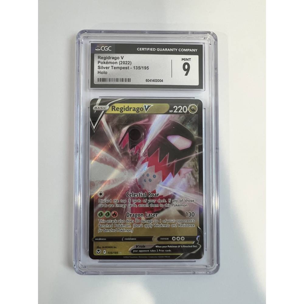 pokemon card graded regidrago v (135 195) 9 mint pokemon card graded regidrago v (135 195) 9 mint