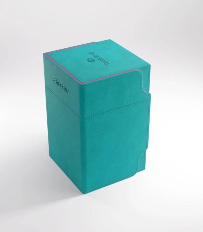 gamegenic deck box watchtower convertible 100+ teal pink1