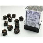 chessex! d6 12mm σετ ζάρια σε block black & gold
