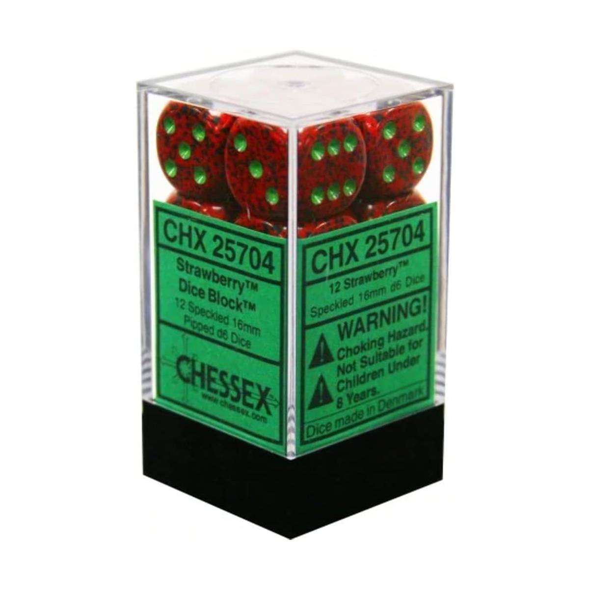 chessex d6 16mm σετ ζάρια σε block strawberry1 chessex d6 16mm σετ ζάρια σε block strawberry1