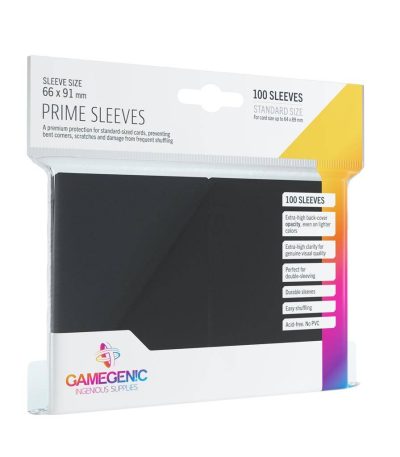 gamegenic standard size prime sleeves black