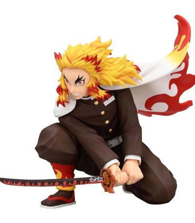 demon slayer rengoku kyojuro noodle stopper pvc statue battle ver. 10 cm1