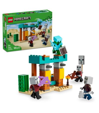 lego minecraft 21267 the illager desert patrol 105pcs