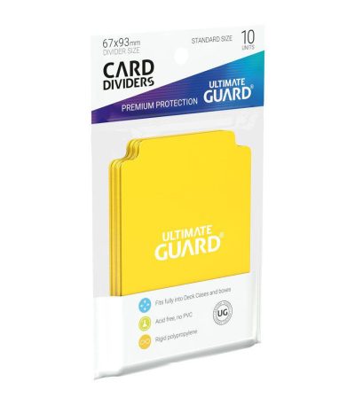 ultimate guard card dividers 10x pack yellow1