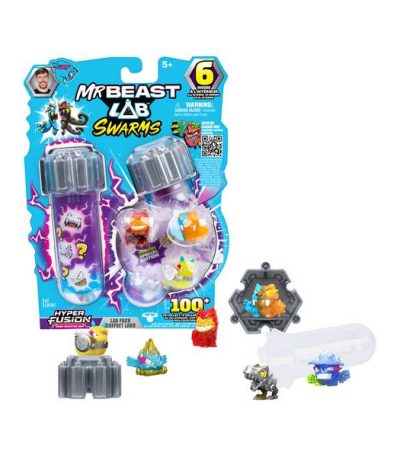 mr beast lab swarms mini figures lab 6 pack hyper fusion