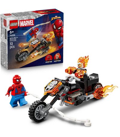 lego marvel 76335 spiderman vs. ghost rider motorcycle 72pcs