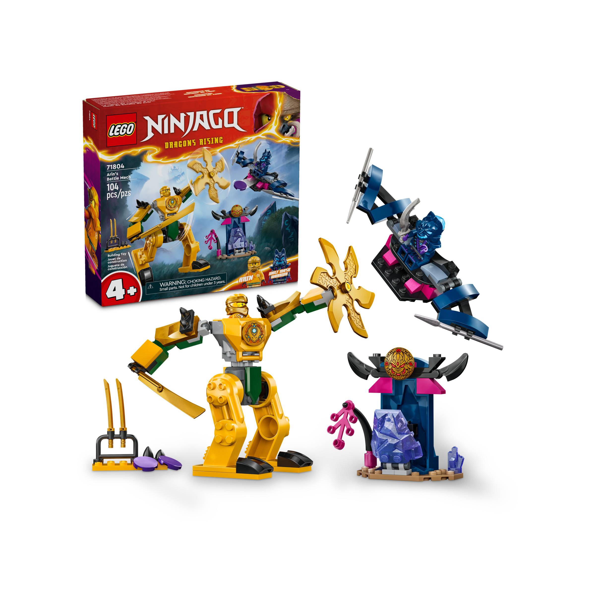 lego ninjago dragons rising 71804 arin's battle mech 104pcs lego ninjago dragons rising 71804 arin's battle mech 104pcs