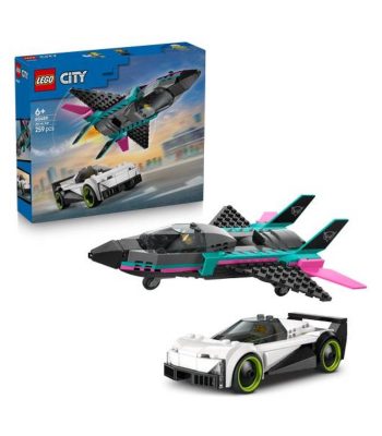 lego city 60489 jet vs. car 259pcs