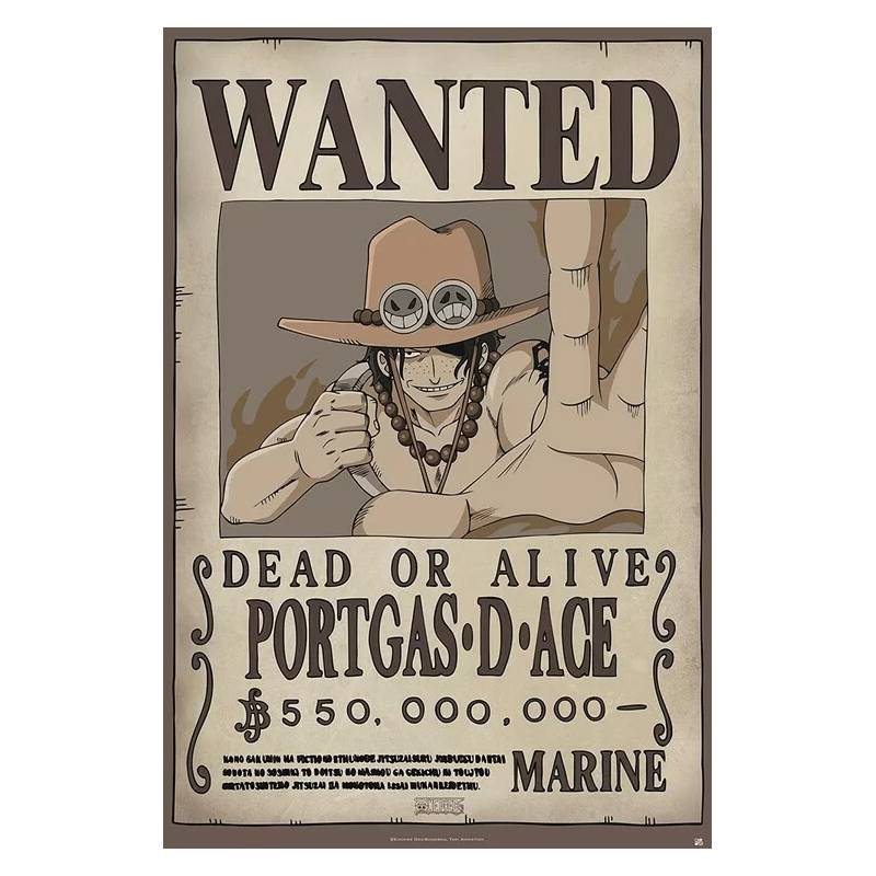 one piece poster maxi 91.5 x 61 wanted ace one piece poster maxi 91.5 x 61 wanted ace