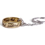 3d metal keychain the lord of the rings gold ring1