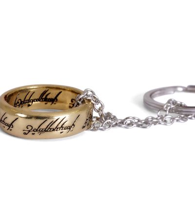 3d metal keychain the lord of the rings gold ring1