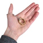 3d metal keychain the lord of the rings gold ring2