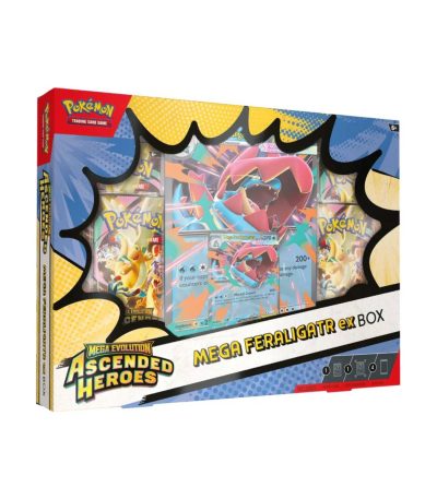 pokemon tcg mega evolution ascended heroes mega feraligatr ex box
