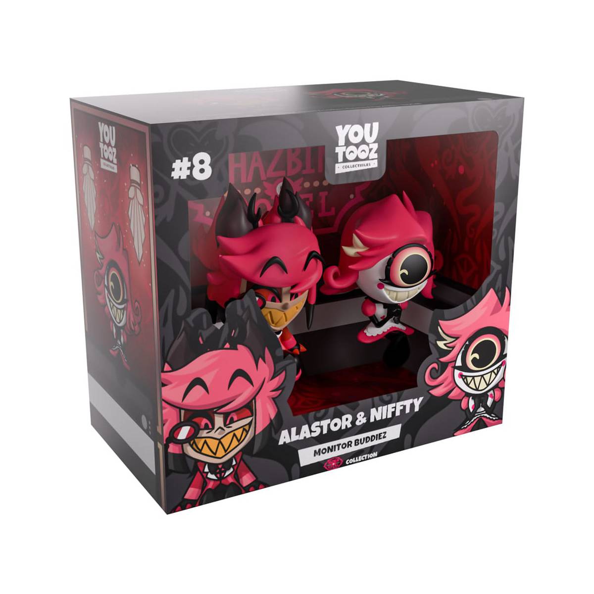 hazbin hotel vinyl figures alastor & niffty monitor buddiez1 hazbin hotel vinyl figures alastor & niffty monitor buddiez1