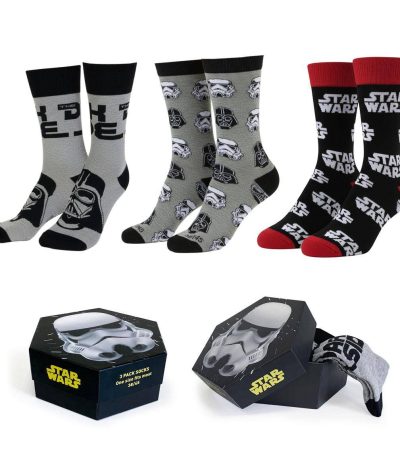 star wars 3 pack socks (38 45)1