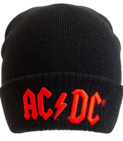 ac dc beanie applique logo